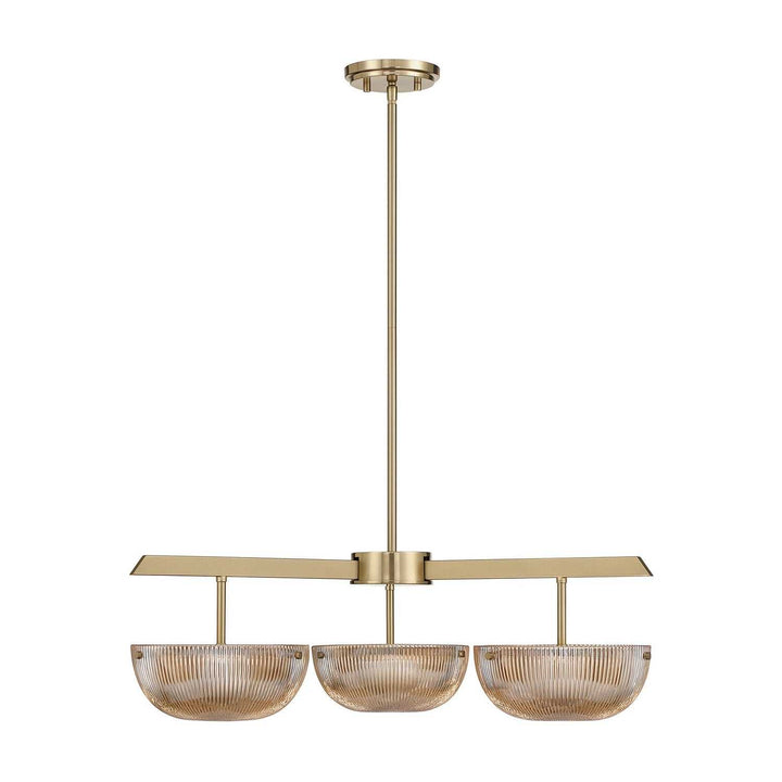 Hubbard LED Chandelier in Noble Brass Savoy House
