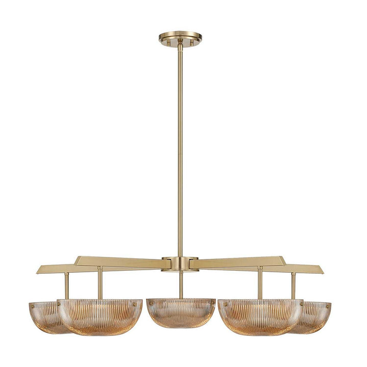 Hubbard LED Chandelier in Noble Brass Savoy House