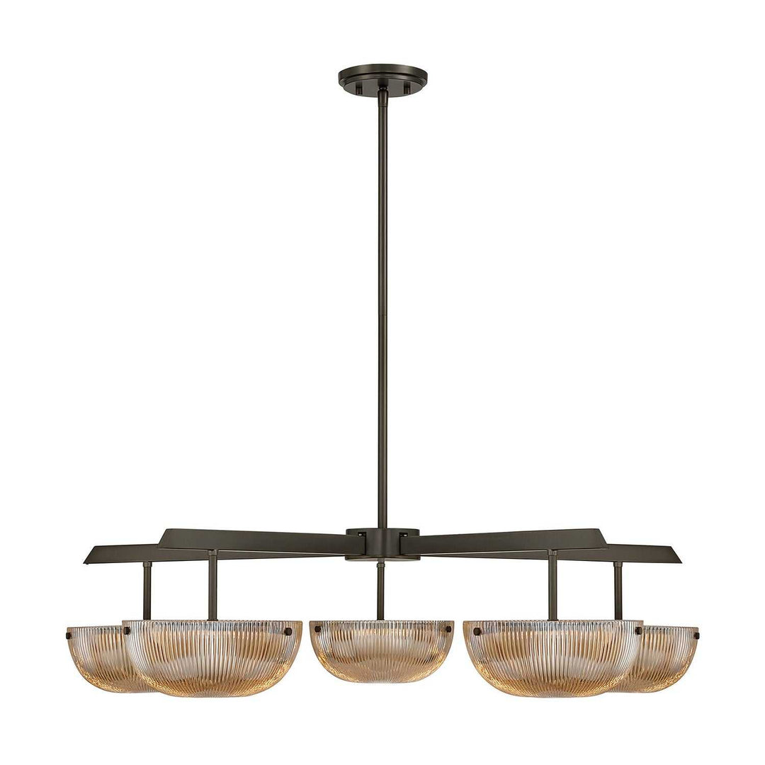 Hubbard LED Chandelier in Mediterranean Bronze Savoy House