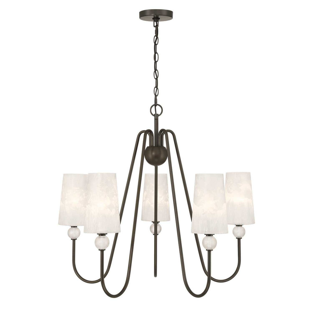 Sheldon Five Light Chandelier in Mediterranean Bronze Savoy House