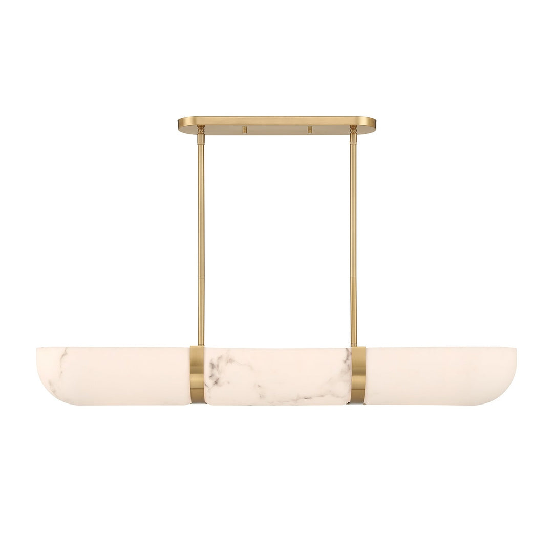 Chalfont Four Light Chandelier in Warm Brass Savoy House