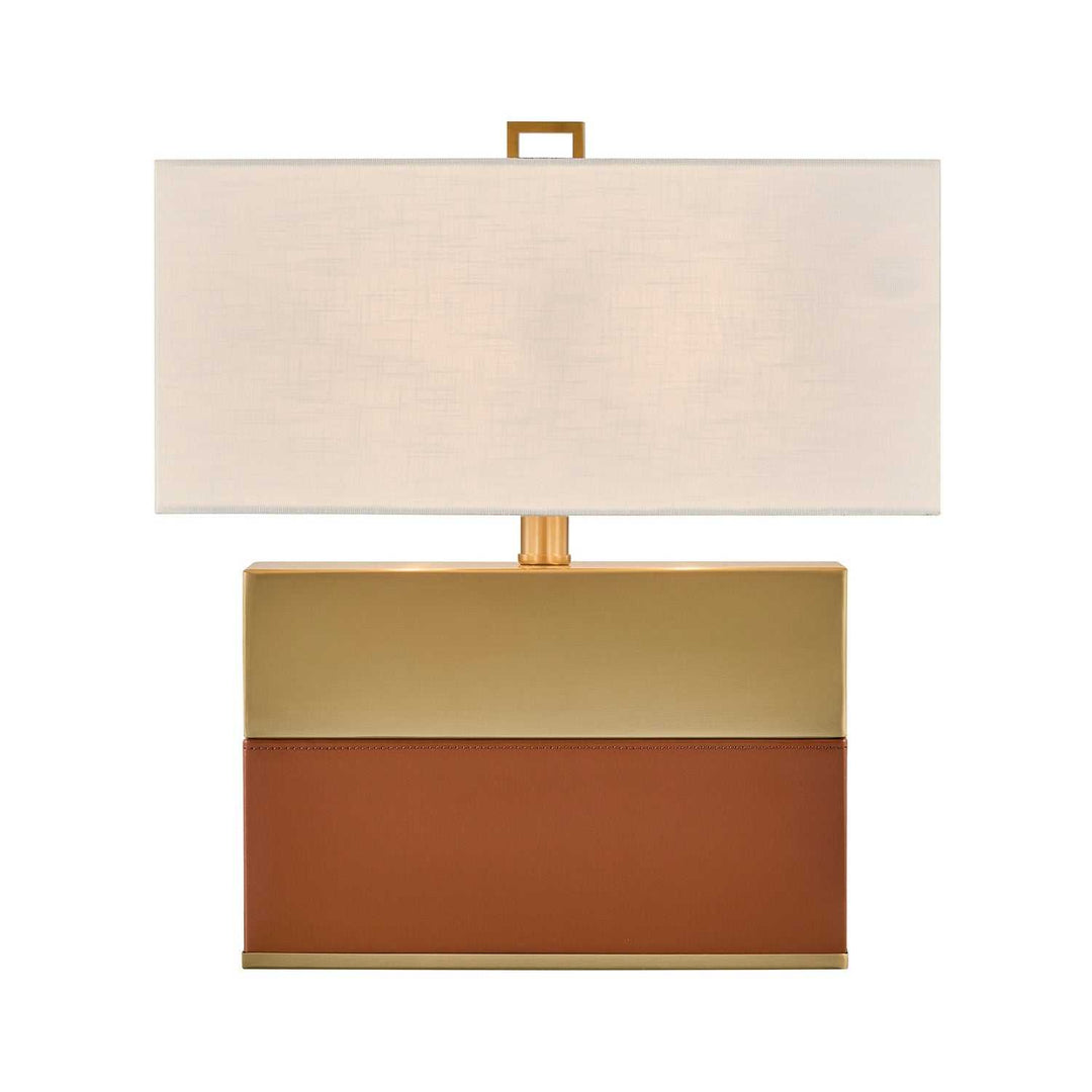 Oliver One Light Table Lamp in Honey Brown and Brown Savoy House