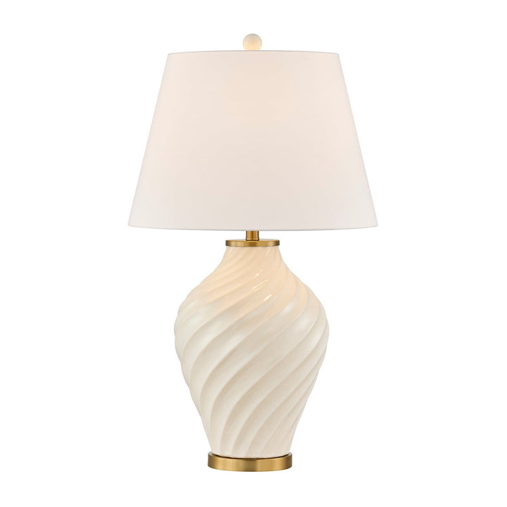 Viola One Light Table Lamp in White Savoy House