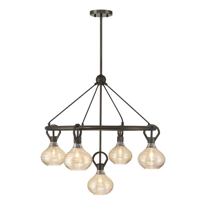 Sheriden Five Light Chandelier in Mediterranean Bronze Savoy House
