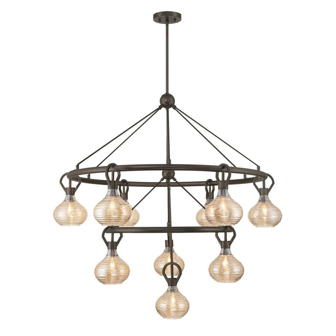 Sheriden Ten Light Chandelier in Mediterranean Bronze Savoy House