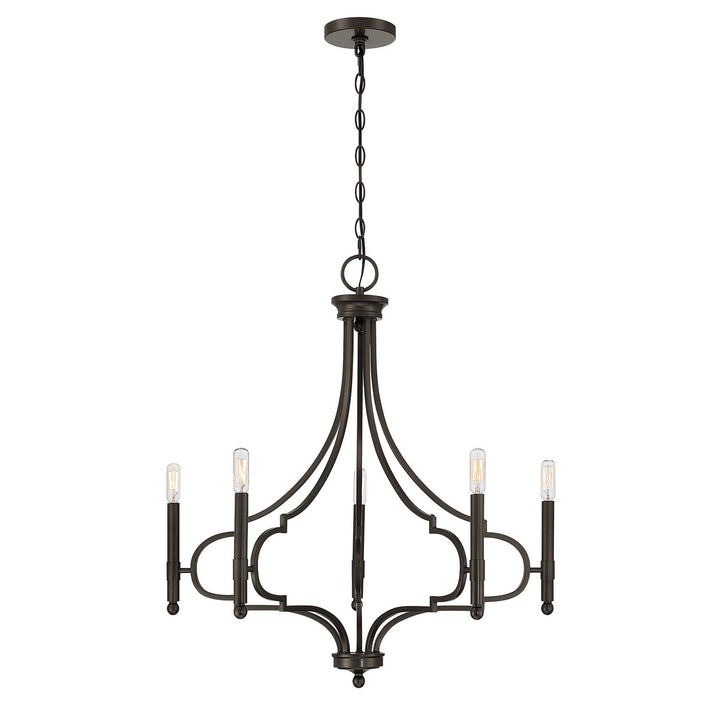 Woodlawn Five Light Chandelier in Mediterranean Bronze Savoy House