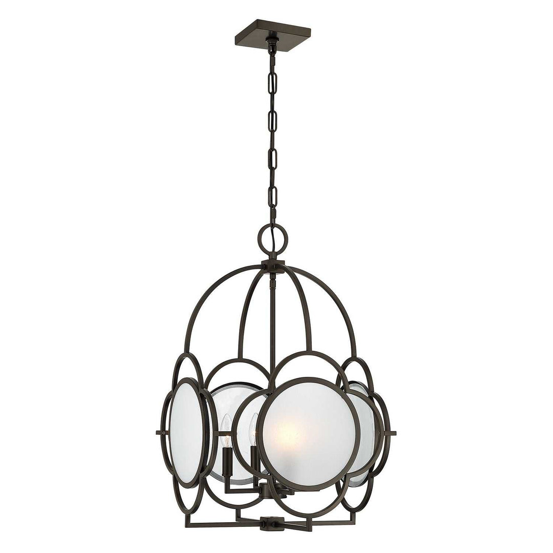 Damen Four Light Pendant in Mediterranean Bronze Savoy House