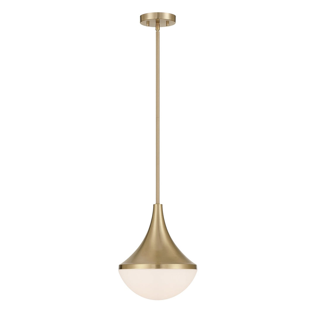 Ogdon One Light Pendant in Noble Brass Savoy House