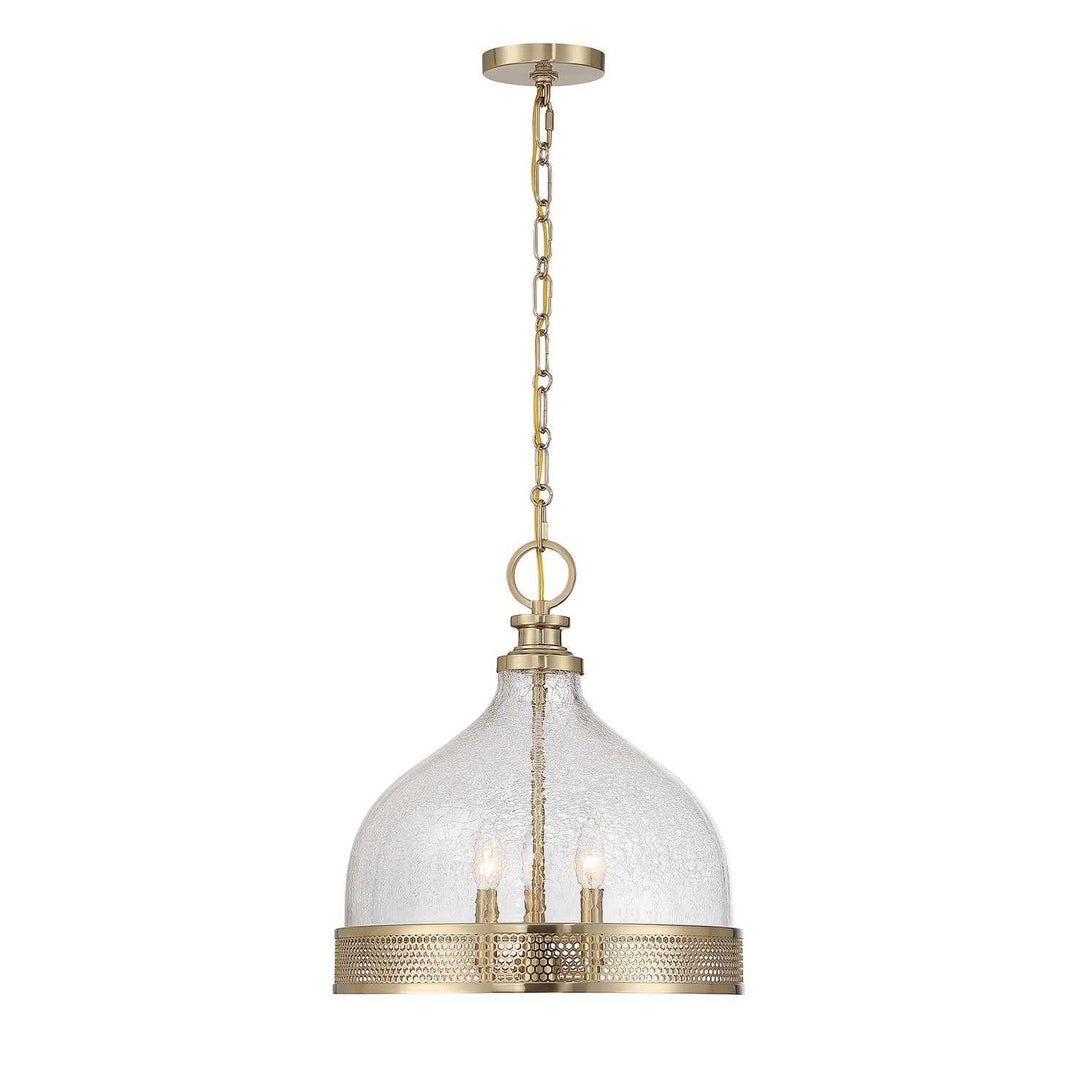 Stern Three Light Pendant in Noble Brass Savoy House