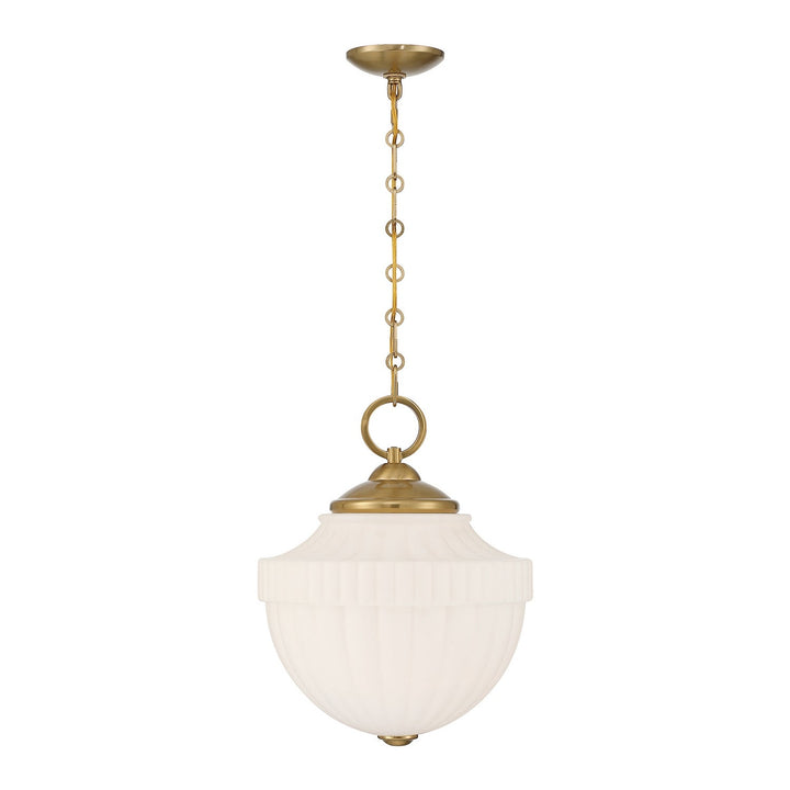 Montrose One Light Pendant in Warm Brass Savoy House