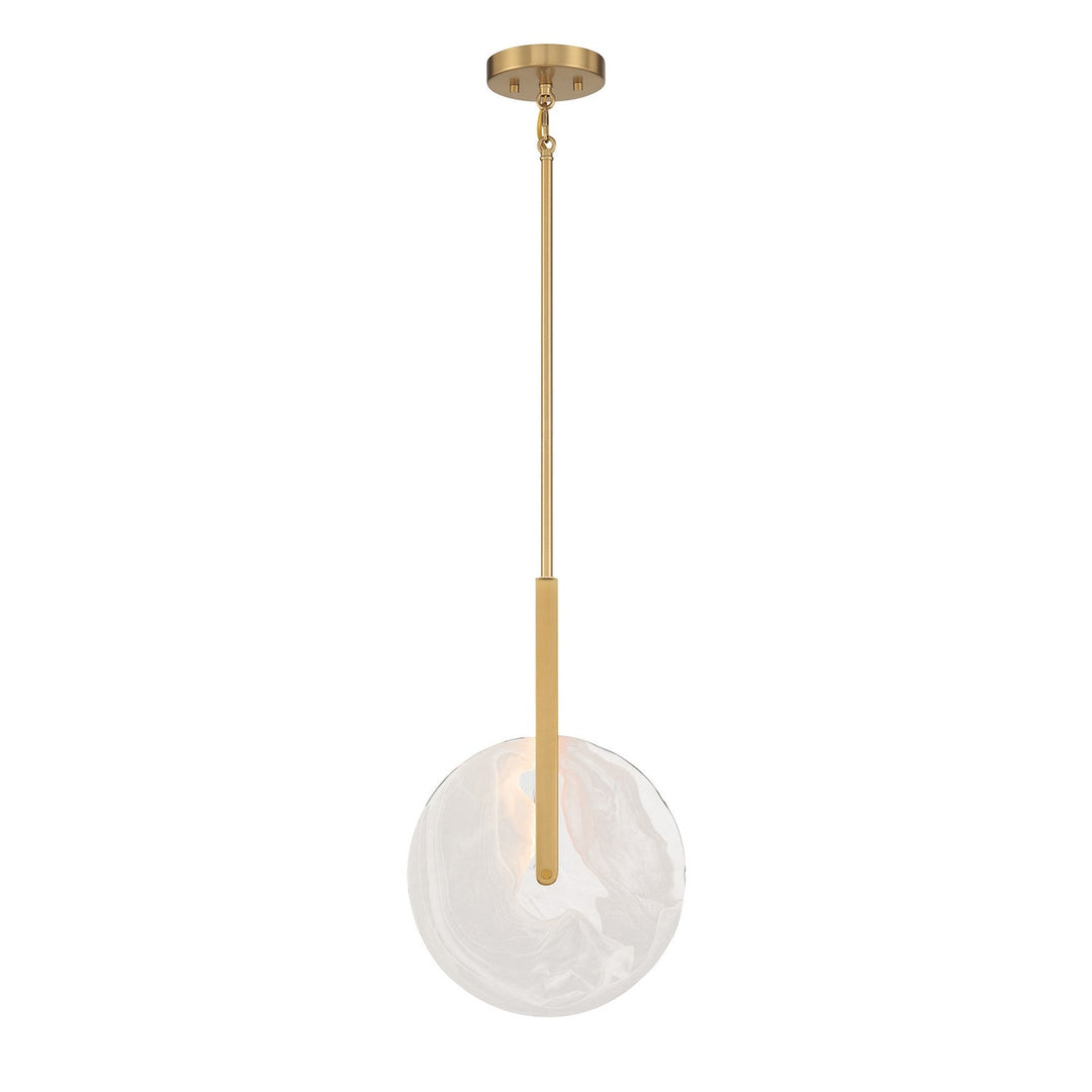 Ainslie LED Pendant in Warm Brass Savoy House