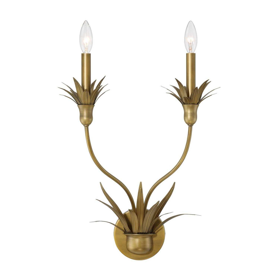 Strathmore Two Light Wall Sconce in Antique Patina Savoy House