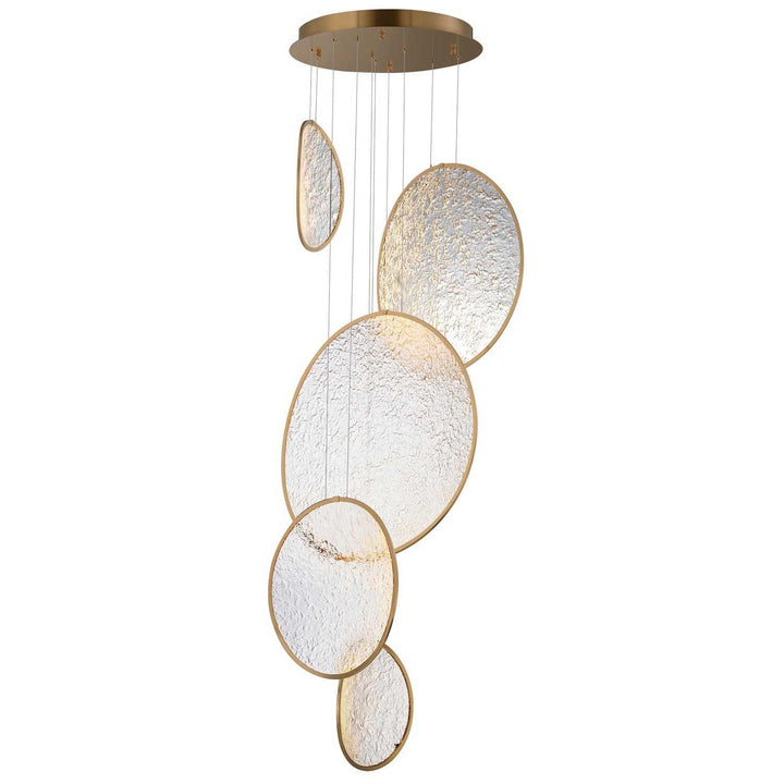 Moonscapes LED Pendant in Brushed Champagne ET2