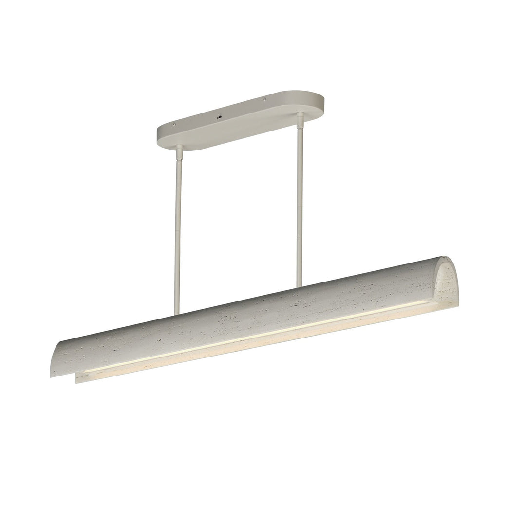 Matera LED Linear Pendant in Chaulk White ET2