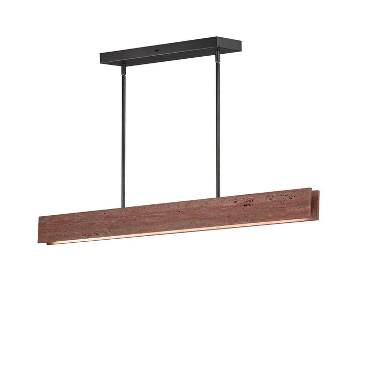 Lintel LED Linear Pendant in Rosso Laterite / Gunmetal ET2