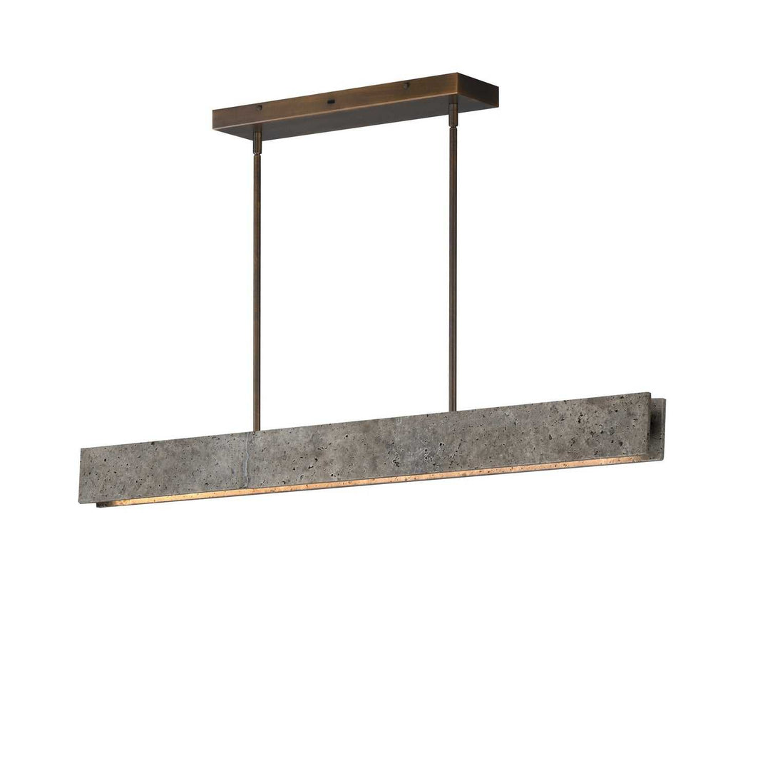 Lintel LED Linear Pendant in Titanium Travertine / Bronze ET2