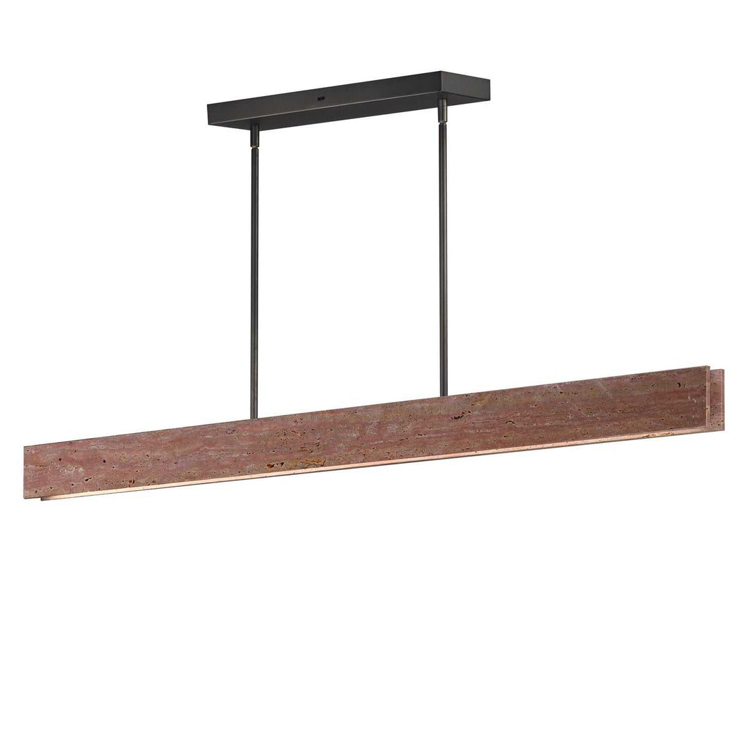 Lintel LED Linear Pendant in Rosso Laterite / Gunmetal ET2