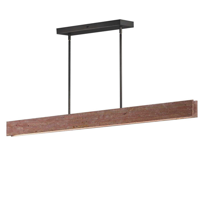 Lintel LED Linear Pendant in Rosso Laterite / Gunmetal ET2