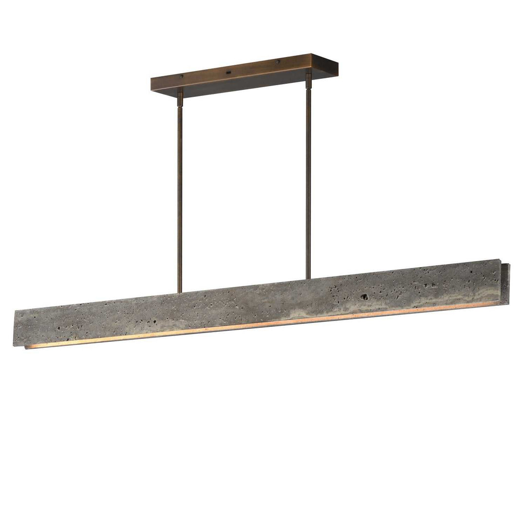 Lintel LED Linear Pendant in Titanium Travertine / Bronze ET2