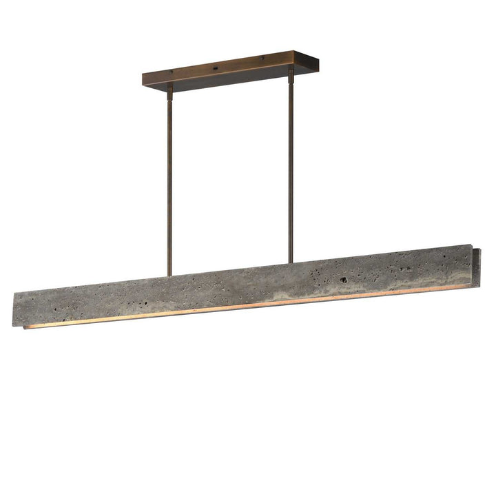 Lintel LED Linear Pendant in Titanium Travertine / Bronze ET2