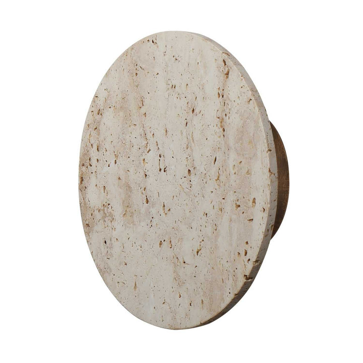 ET2 - E14353-TVANB - LED Wall Sconce - Discus - Travertine / Antique Bronze