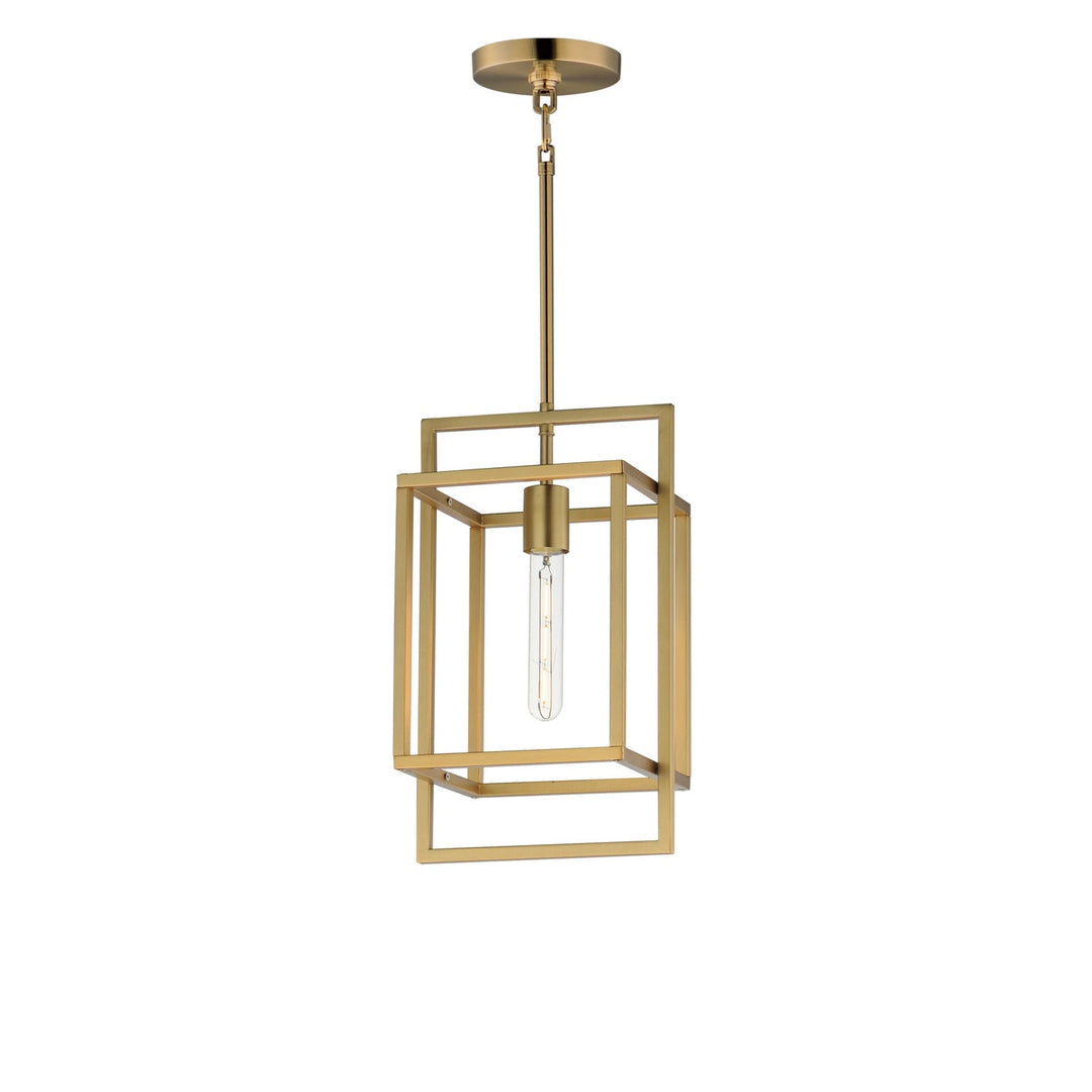 Maxim - 10411NAB - One Light Pendant - Gridline - Natural Aged Brass
