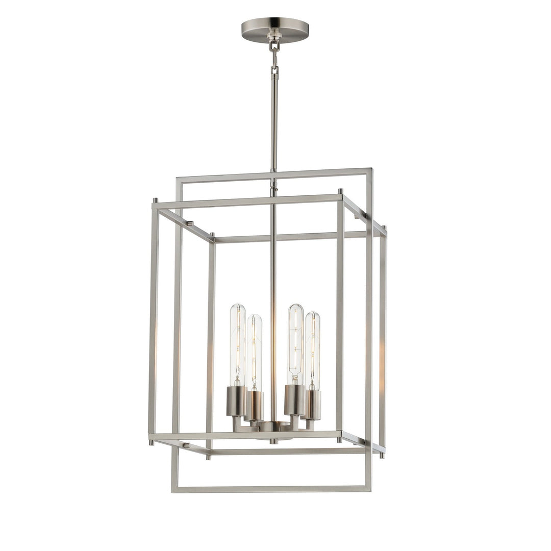 Maxim - 10412SN - Four Light Pendant - Gridline - Satin Nickel
