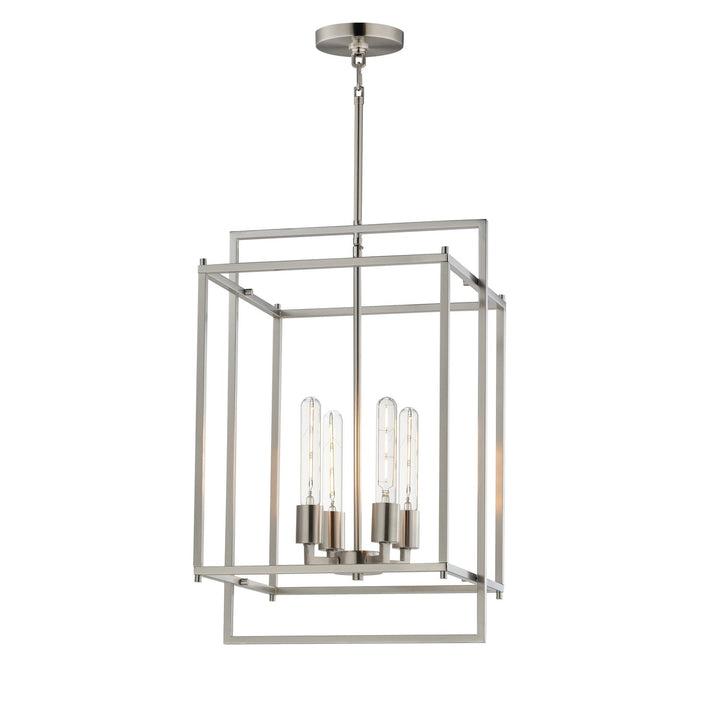 Maxim - 10412SN - Four Light Pendant - Gridline - Satin Nickel