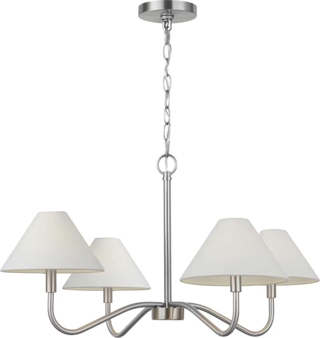 Eldon Four Light Chandelier in Brushed Nickel Visual Comfort Studio Canada