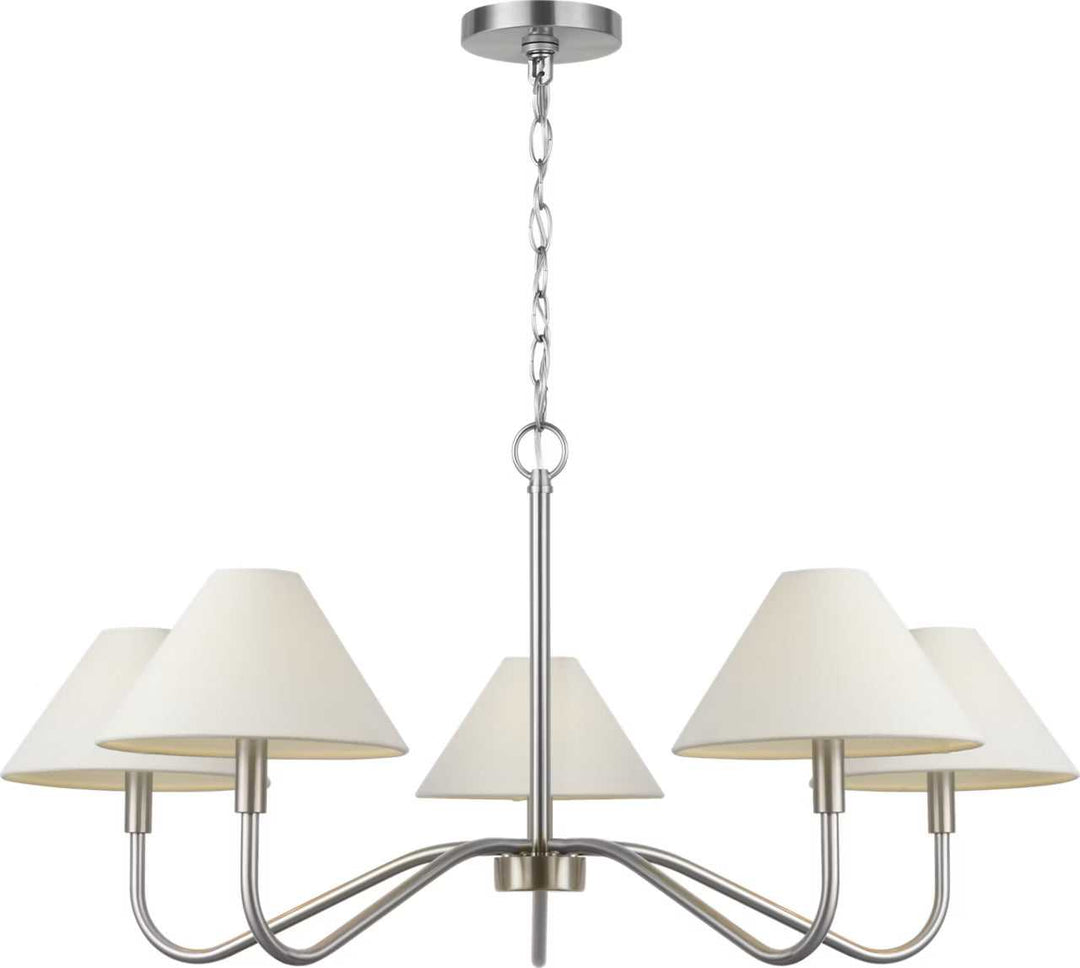 Eldon Five Light Chandelier in Brushed Nickel Visual Comfort Studio Canada