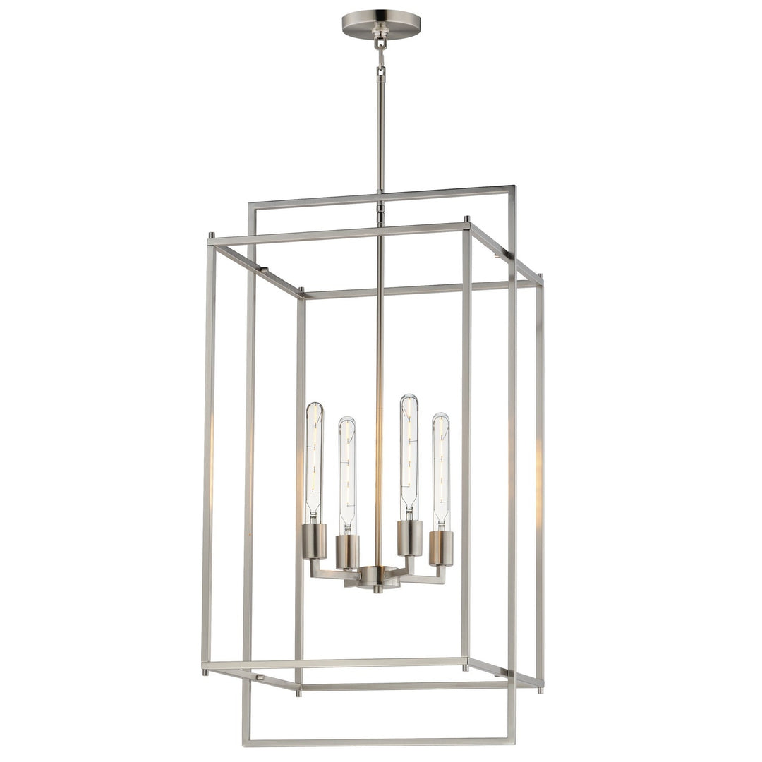 Maxim - 10413SN - Four Light Pendant - Gridline - Satin Nickel