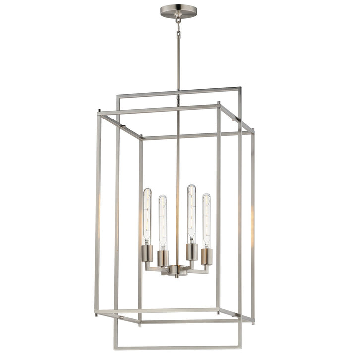 Maxim - 10413SN - Four Light Pendant - Gridline - Satin Nickel