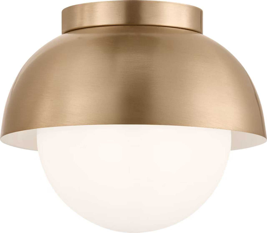 Hyde One Light Flush Mount in Satin Brass Visual Comfort Studio Canada