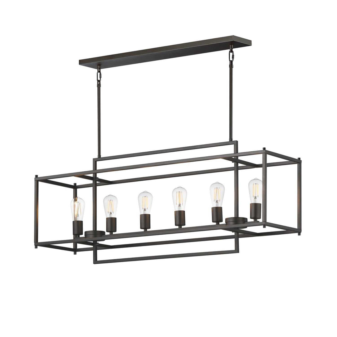 Maxim - 10416BK - Six Light Linear Pendant - Gridline - Black