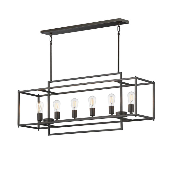 Maxim - 10416BK - Six Light Linear Pendant - Gridline - Black