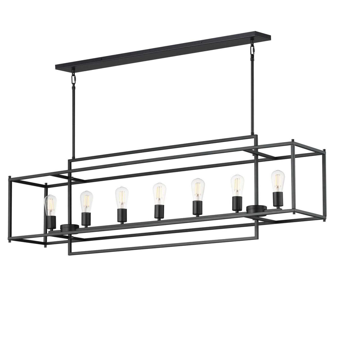 Maxim - 10417BK - Seven Light Linear Pendant - Gridline - Black