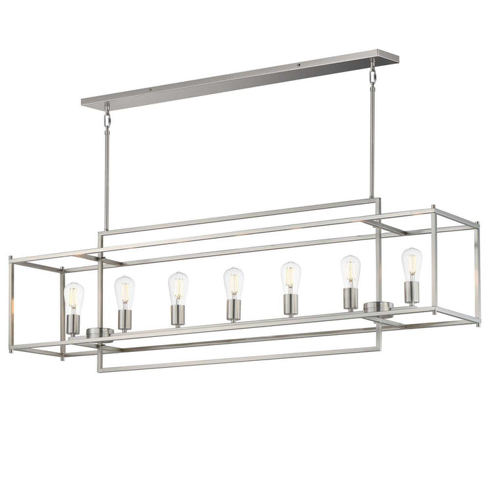 Maxim - 10417SN - Seven Light Linear Pendant - Gridline - Satin Nickel