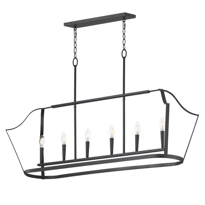 Maxim - 10427BK - Six Light Linear Pendant - Arden - Black