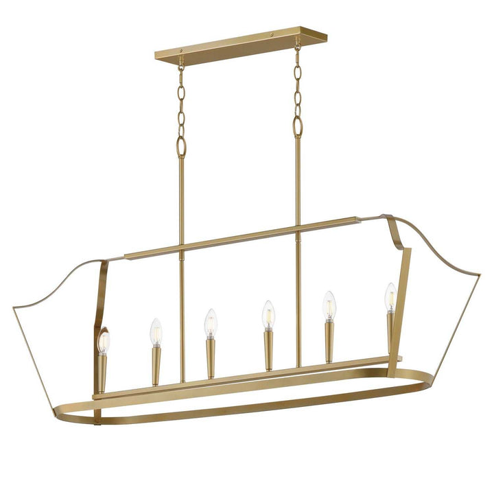 Maxim - 10427NAB - Six Light Linear Pendant - Arden - Natural