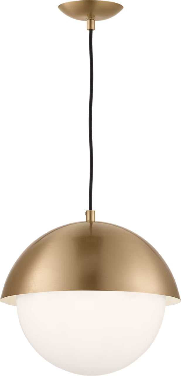 Hyde One Light Pendant in Satin Brass Visual Comfort Studio Canada