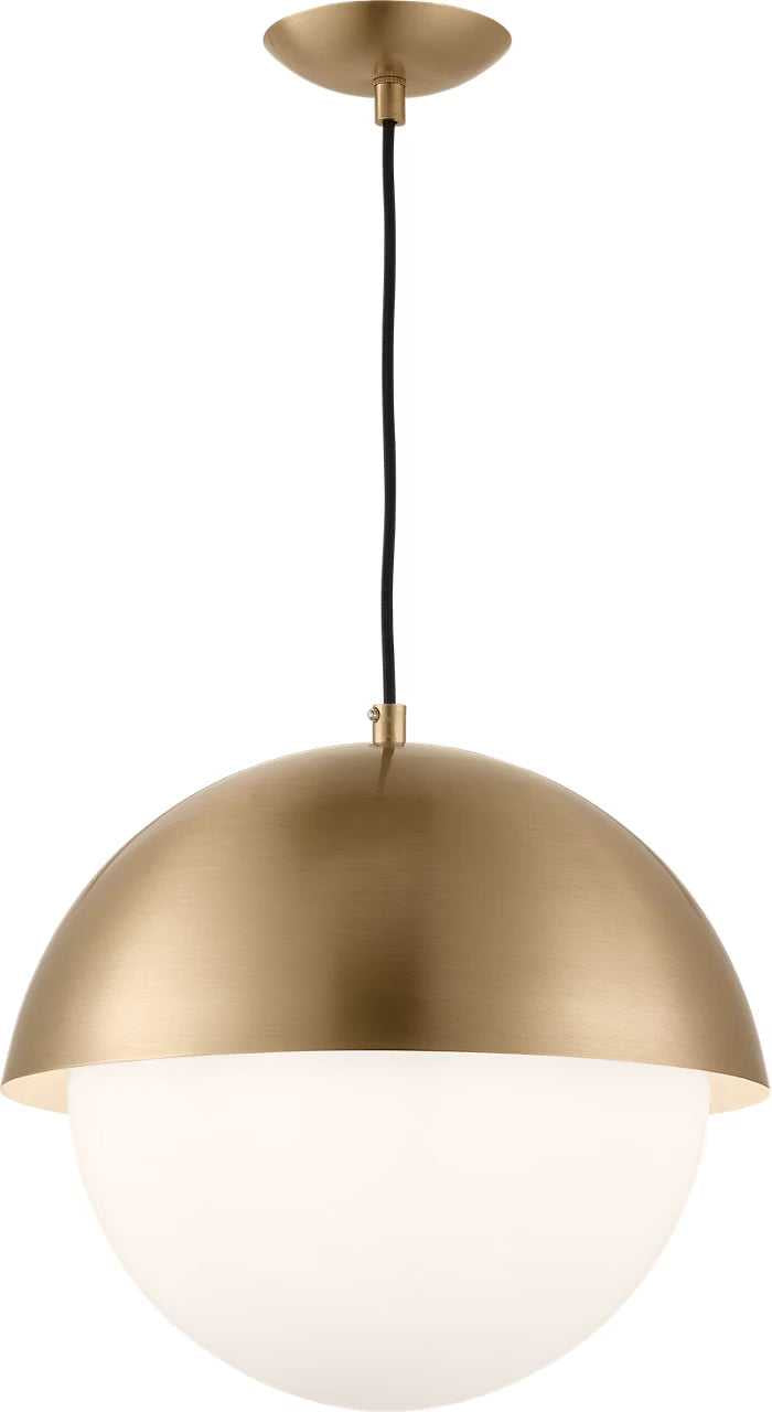 Hyde One Light Pendant in Satin Brass Visual Comfort Studio Canada