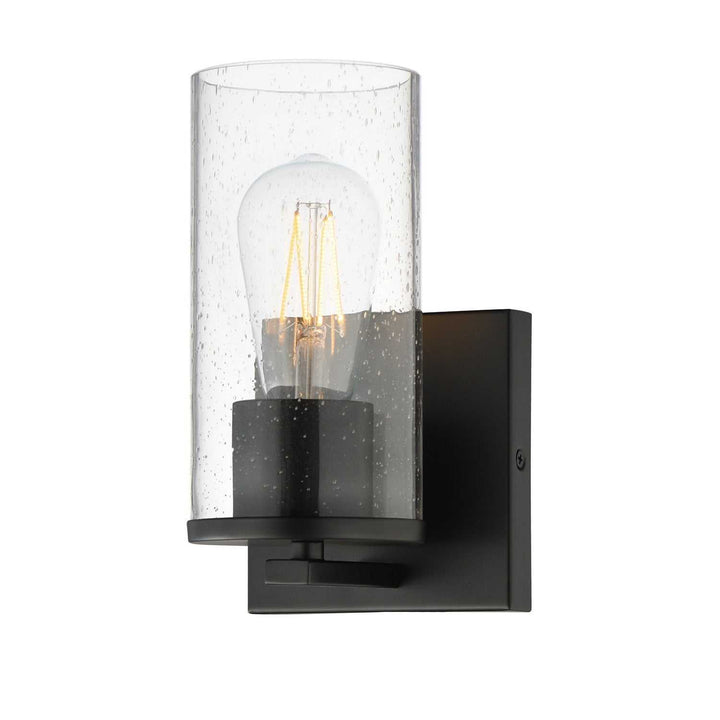 Maxim - 10461CDBK - One Light Wall Sconce - Livingston - Black