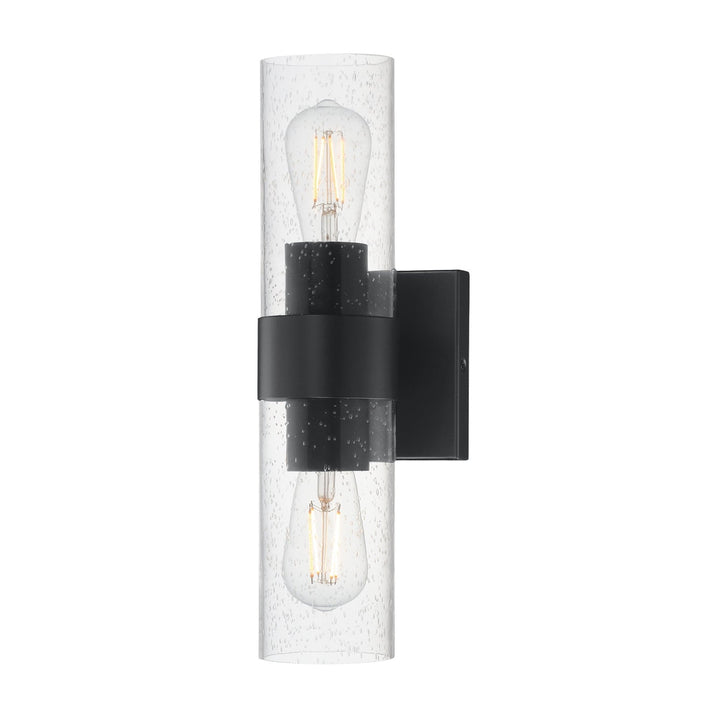 Maxim - 10462CDBK - Two Light Wall Sconce - Livingston - Black