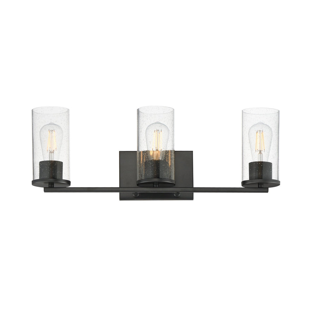 Maxim - 10463CDBK - Three Light Bath Vanity - Livingston - Black