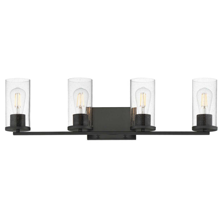 Maxim - 10464CDBK - Four Light Bath Vanity - Livingston - Black