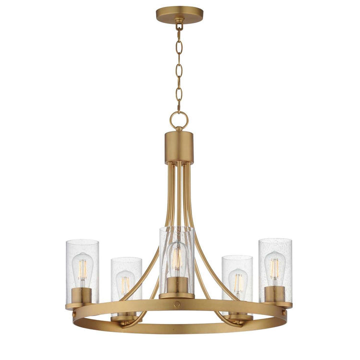 Maxim - 10465CDNAB - Five Light Chandelier - Livingston - Natural Aged Brass