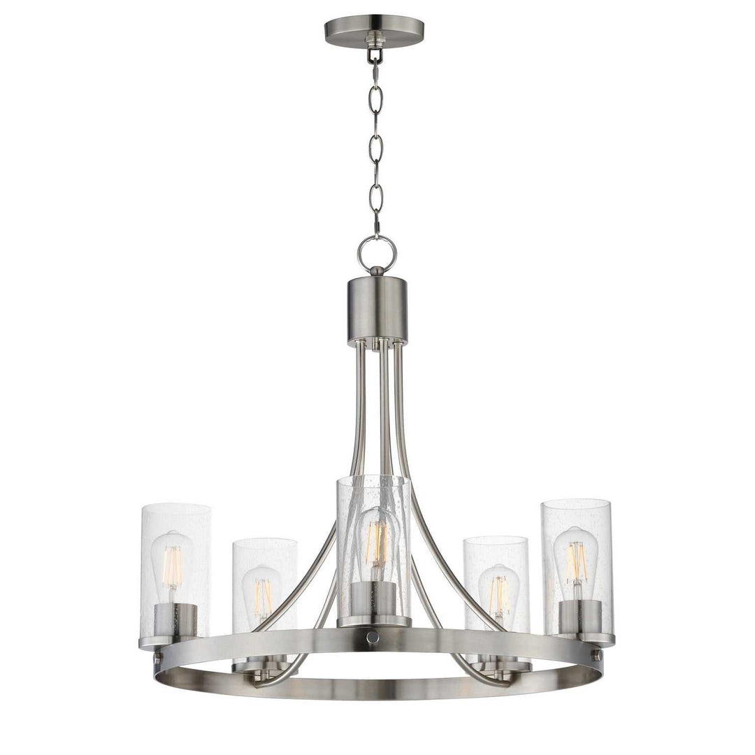 Maxim - 10465CDSN - Five Light Chandelier - Livingston - Satin Nickel