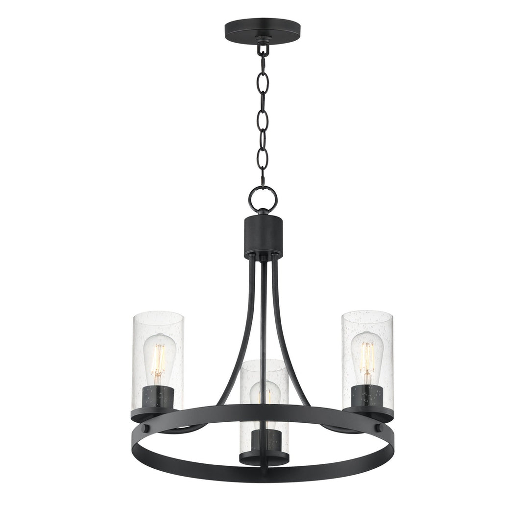 Maxim - 10467CDBK - Three Light Chandelier - Livingston - Black