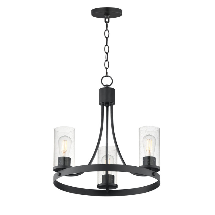 Maxim - 10467CDBK - Three Light Chandelier - Livingston - Black