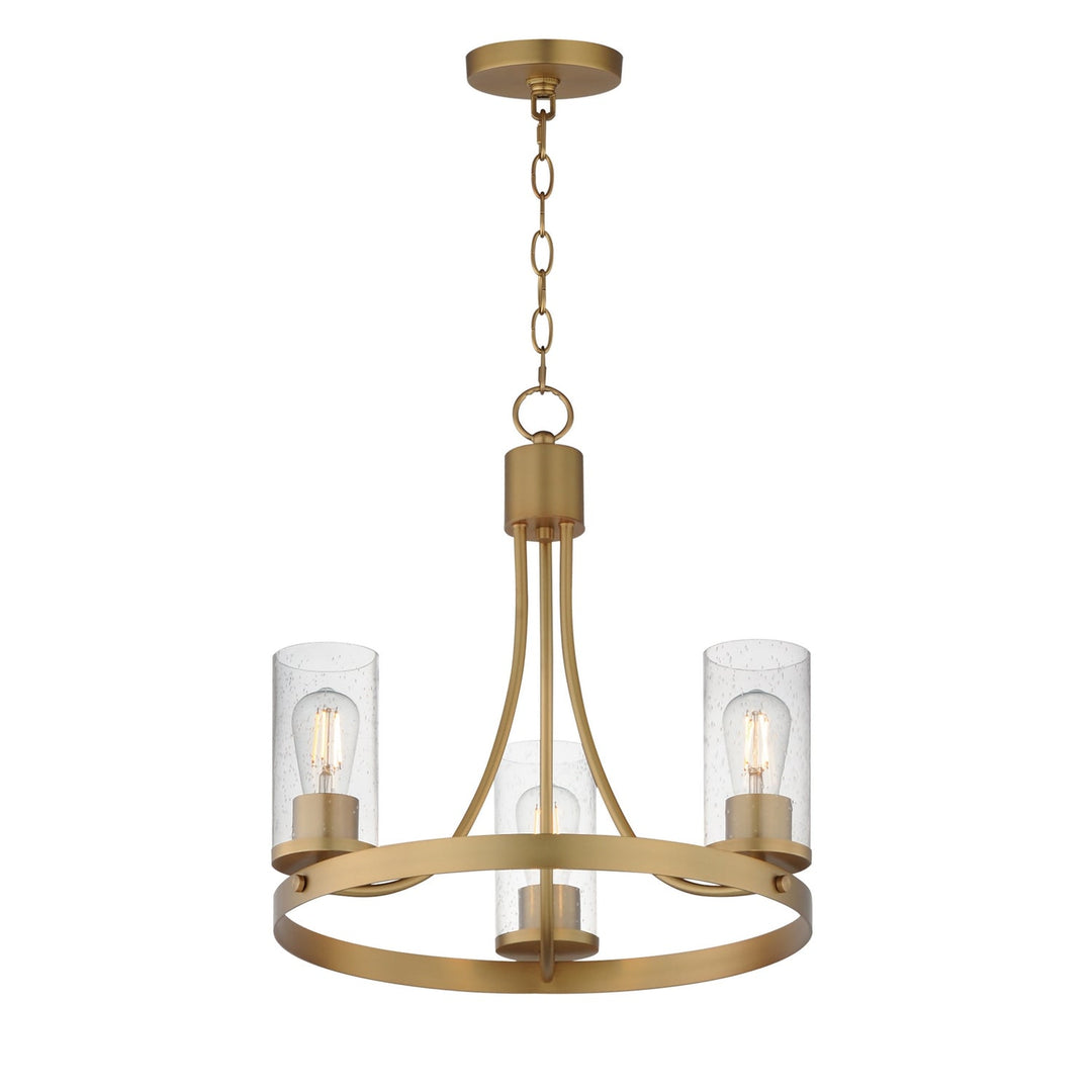 Maxim - 10467CDNAB - Three Light Chandelier - Livingston - Natural Aged Brass